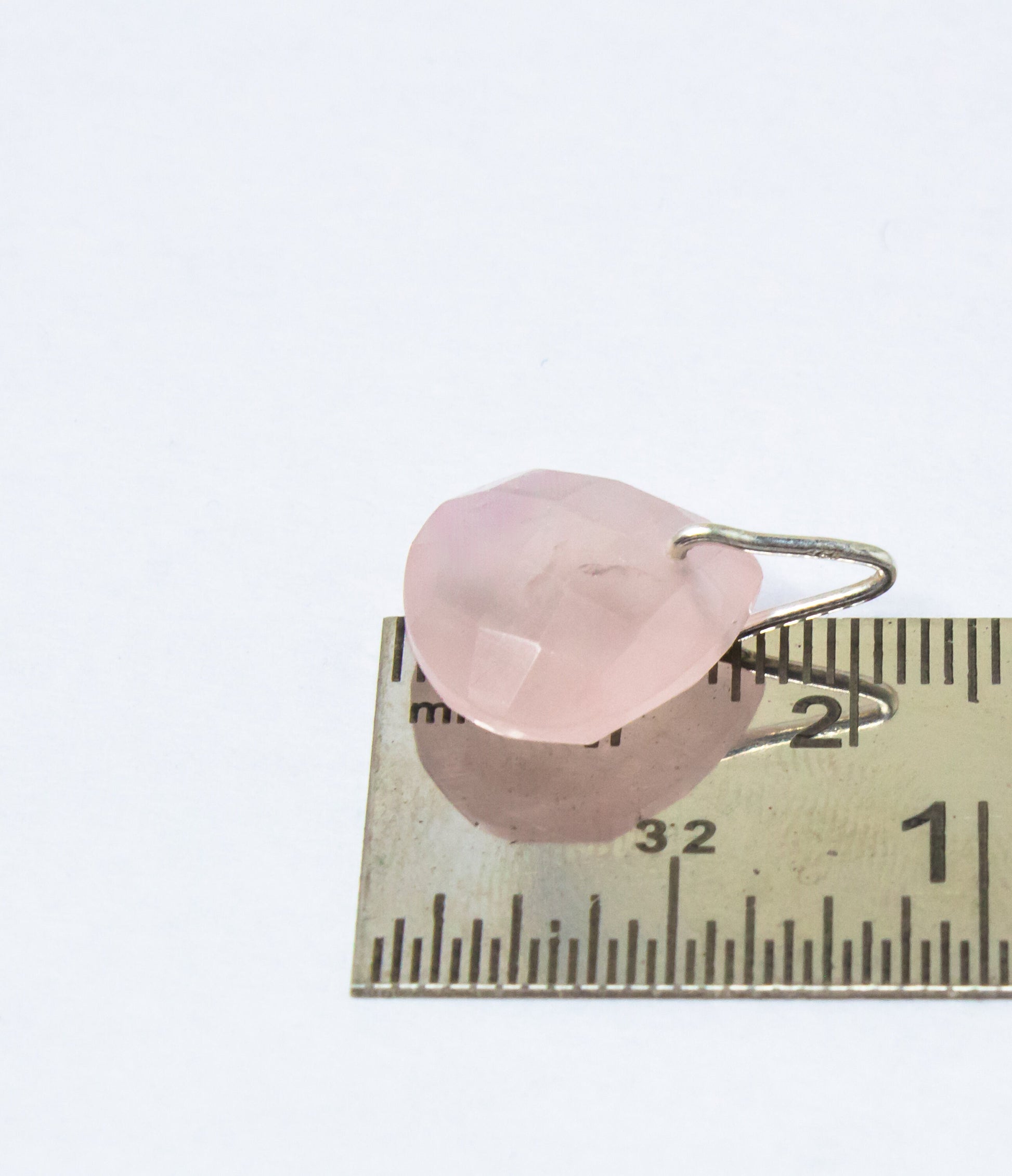 Genuine Rose QUARTZ Gem Simple Teardrop Shaped Pendant, Minimalist Pink Gemstone Pendant, Taurus Zodiac January Birthstone, Australia, Zorbajewellers