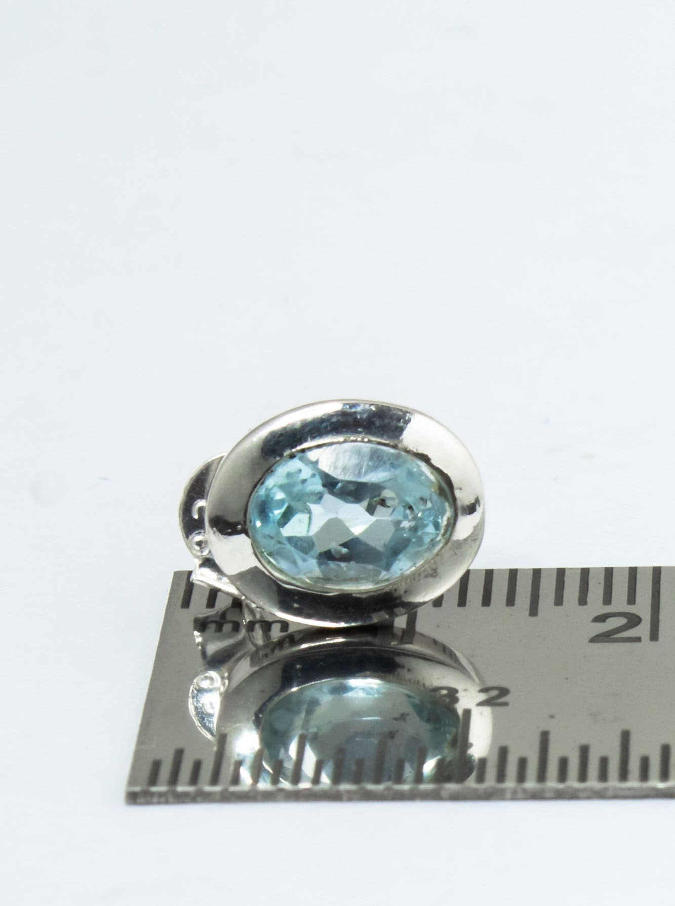 Oval Shaped Genuine Blue TOPAZ Gemstones 925 Silver Minimalist Stud Earrings, Sagittarius Zodiac December Birthstone, Australia, Zorbajewellers