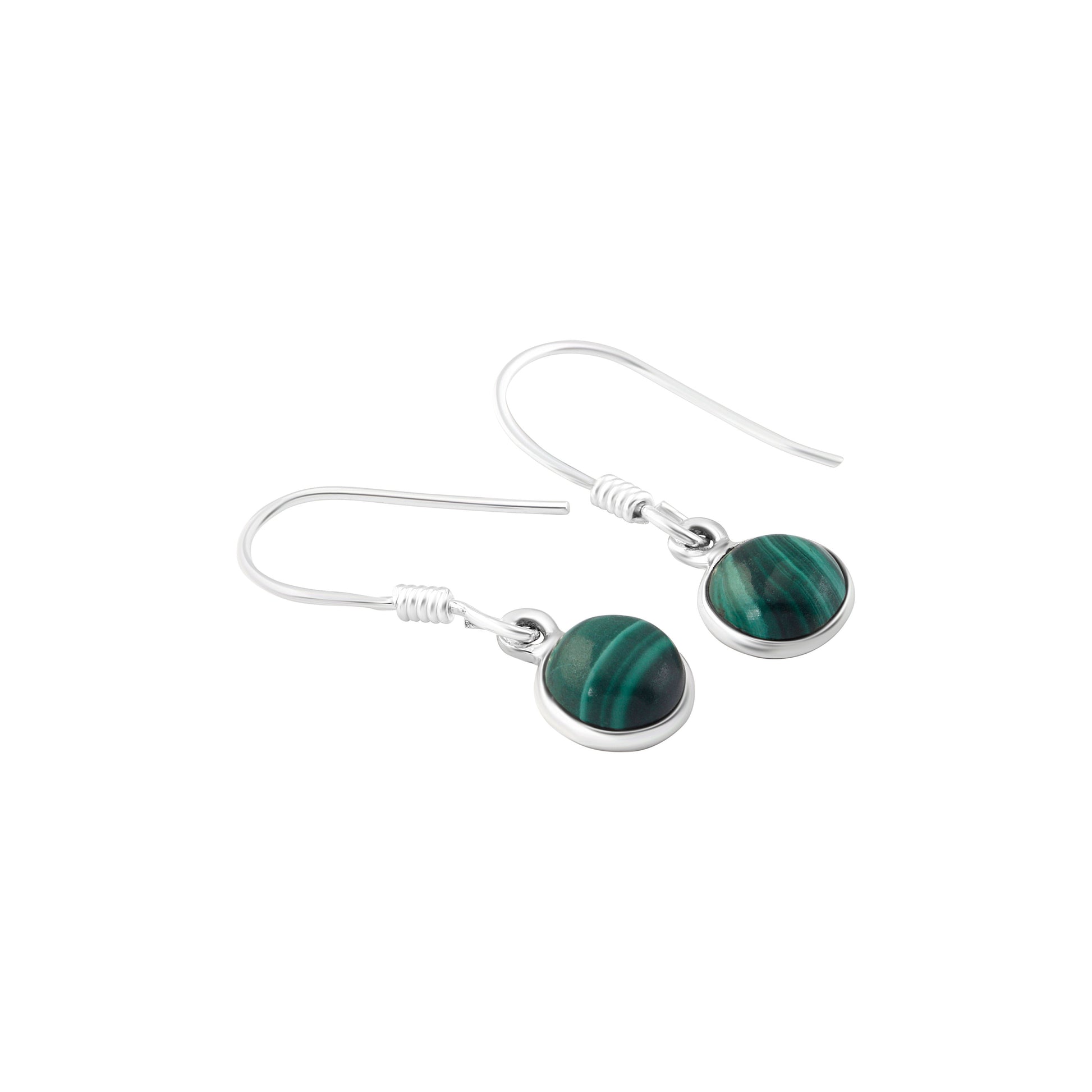 Green Malachite Textured Gems Round 925 Silver Earrings, Green Round Shaped earrings, Taurus Zodiac May birthstone, Australia, Zorbajewellers