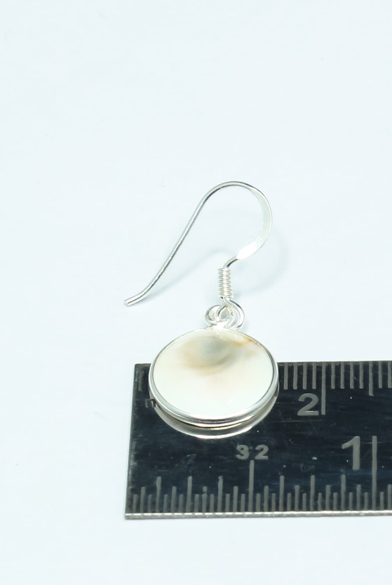 Round Genuine Shiva Eye Gems 925 Sterling Silver Simple Drop Earrings